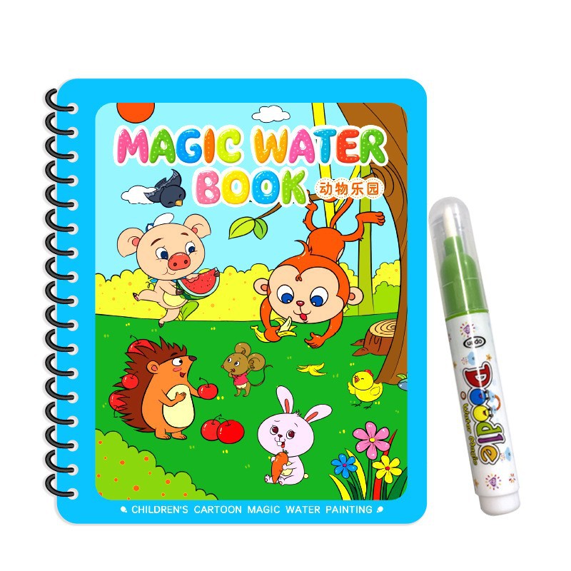 Children's magic water Painting Book repeated graffiti water pen coloring painting book kindergarten repeated coloring painting album