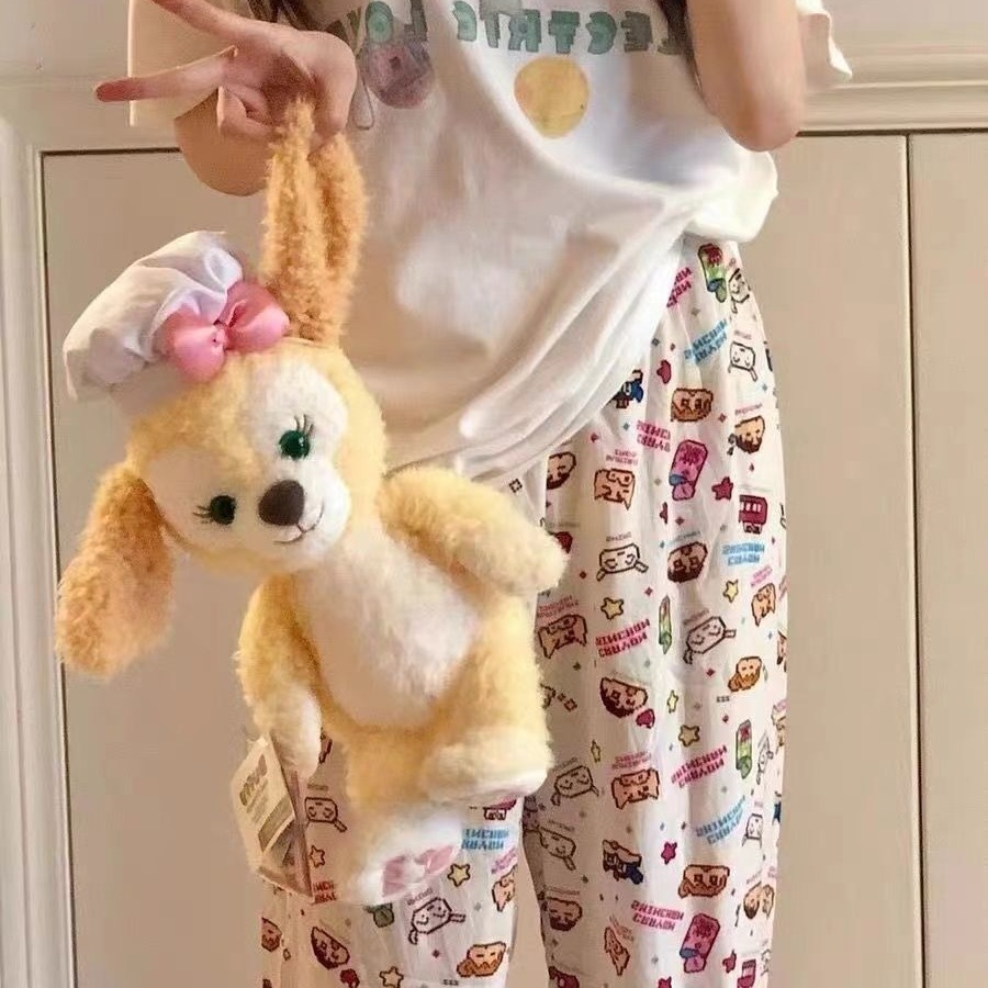 Walking pants! Cartoon pajama pants for women Summer and autumn new outdoor wear home air conditioning trousers Korean style loose casual pants