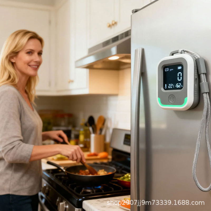 Foreign Trade Patented 3-in-1 Carbon Monoxide Detector Co Portable Outdoor Camping Rv Temperature and Humidity Alarm