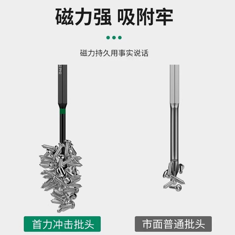 Tungsten Steel Strong Magnetic Ring Electric Screwdriver Cross-Head Electric Screwdriver High Hardness Model