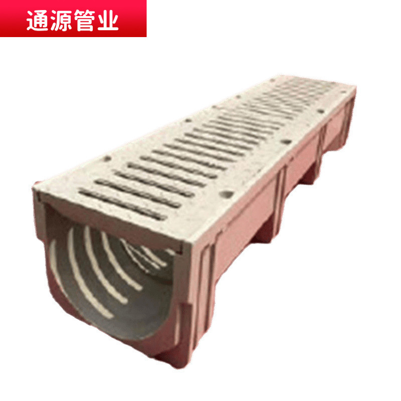 Composite Molded Drainage Ditch Manufacturer Wholesale Composite Resin Drainage Ditch Linear U-Shaped Farmland Irrigation Drainage Ditch