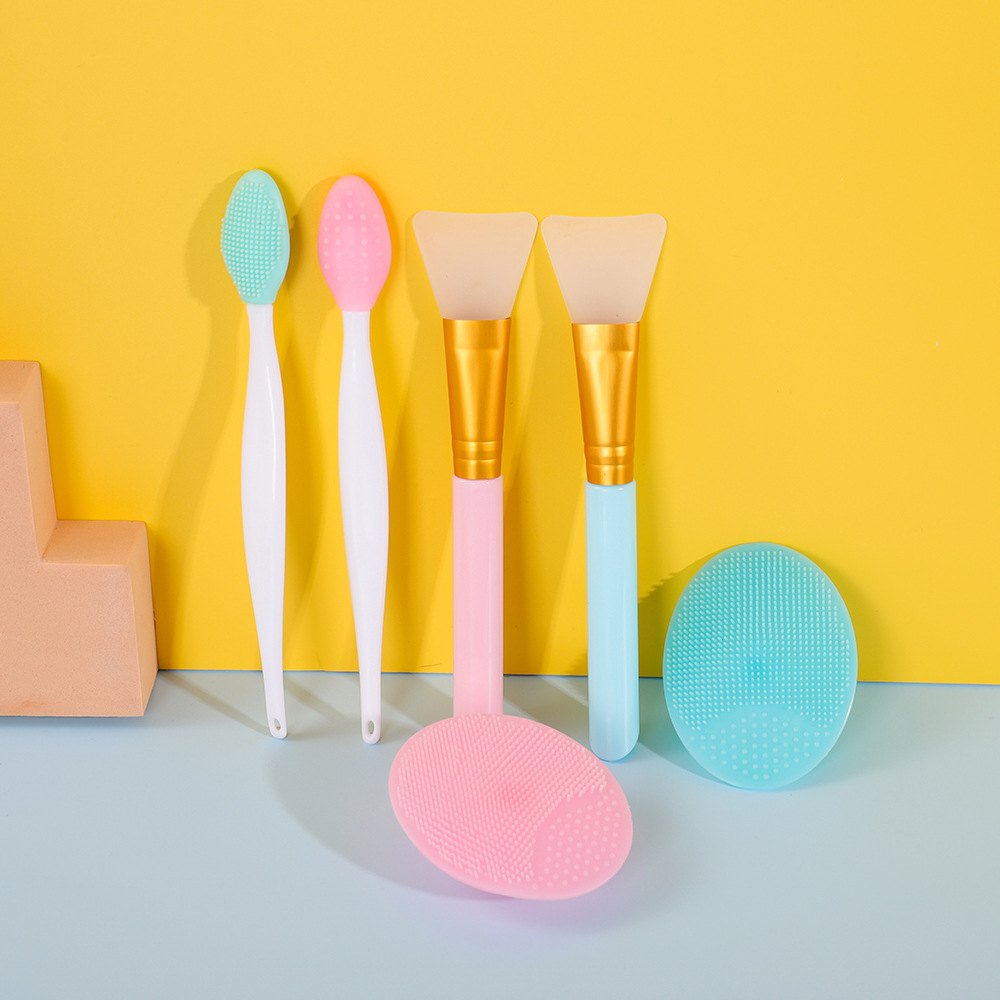 Cosmetic Brush 6 Pack Silicone Facial Blackhead Mask Brush suit Beauty Tools, etc