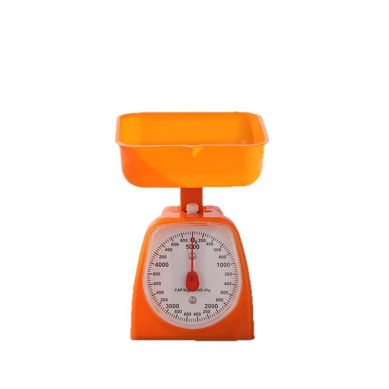 Mechanical small square kitchen spring food scale household scale plastic dial scale fruit plate scale household pointer spring scale