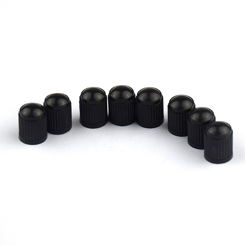 Car and Bicycle Tire Black Plastic Valve Caps, Valve Core Dust Caps, Valve Valve Caps, Universal Style, American Style