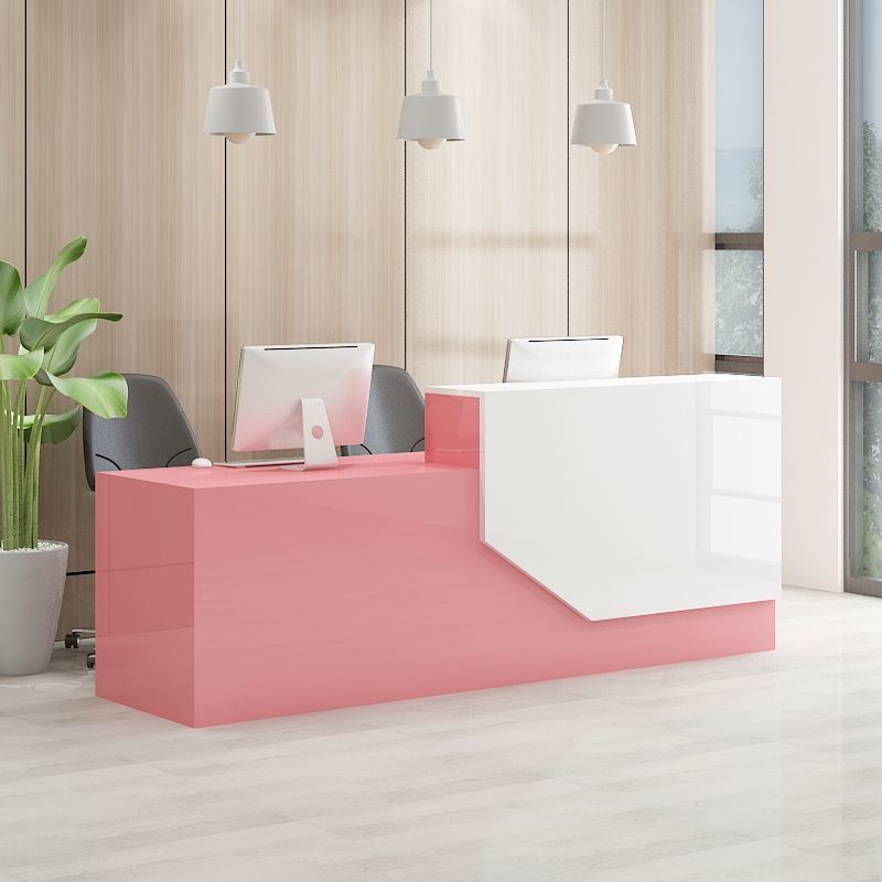 New Modern Cashier Front Desk Reception Desk Painted Bar Company Hotel Beauty Salon Training School Desk Cross-Border