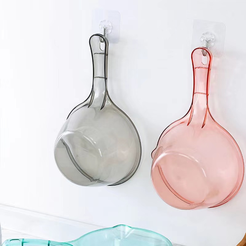 [PET Transparent Tempered Water Spoon] Can't Break Household Water Scoop Thickened Bath Scoop Drifting Water Spoon Wash Head Spoon