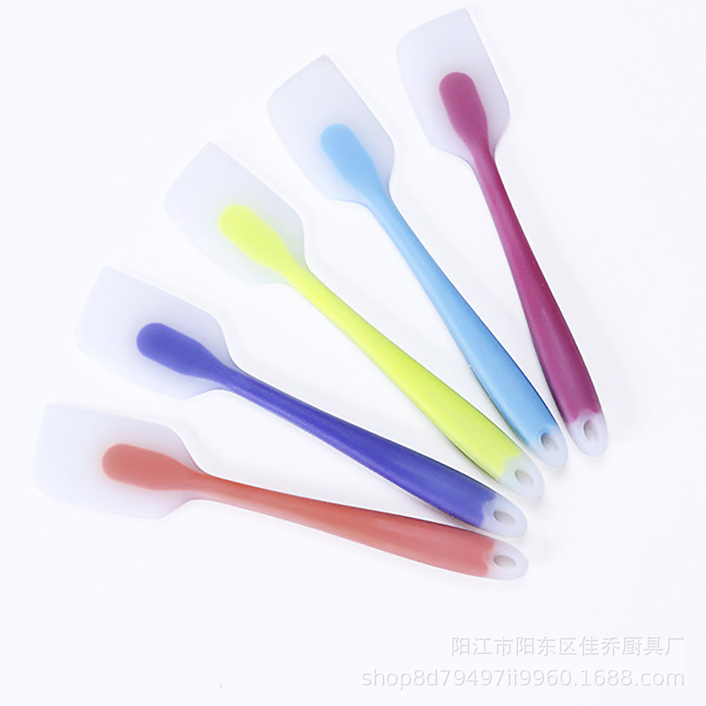 One-piece semi-transparent silicone scraper 28CM large semi-transparent scraper cake spatula baking cream mixing knife