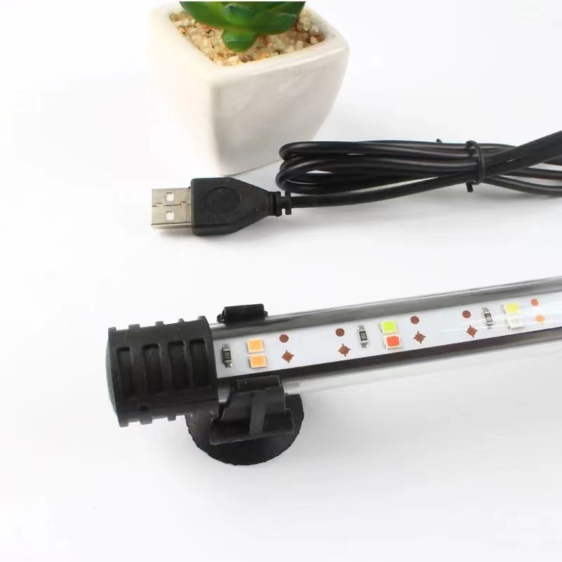 Fish tank diving light lighting low pressure usb waterproof light double row aquarium brightening light 110v available