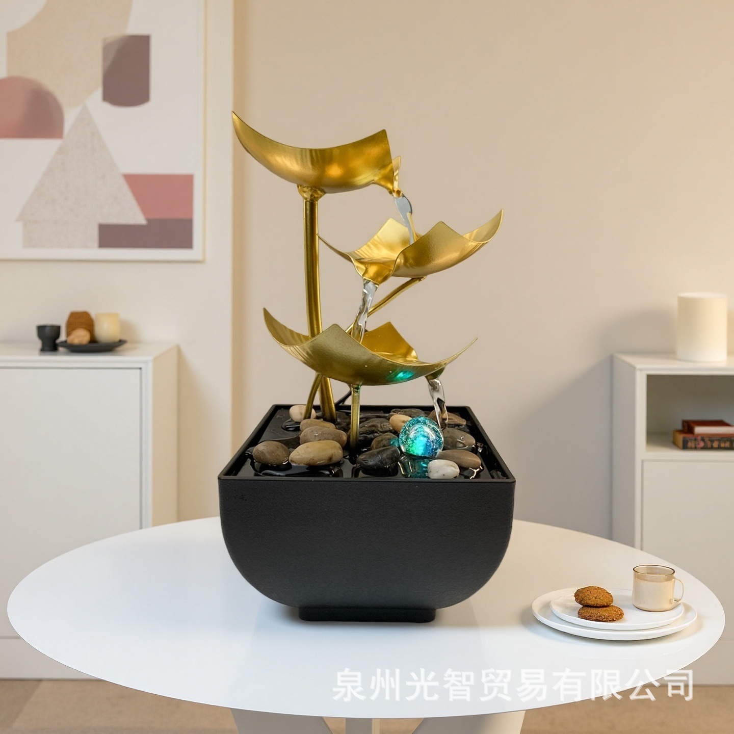 Кросс-бордерные производители северные легкие роскошные домашние аксессуары кованые железные украшения с текущей водой увлажнитель настольные украшения оптовая продажа