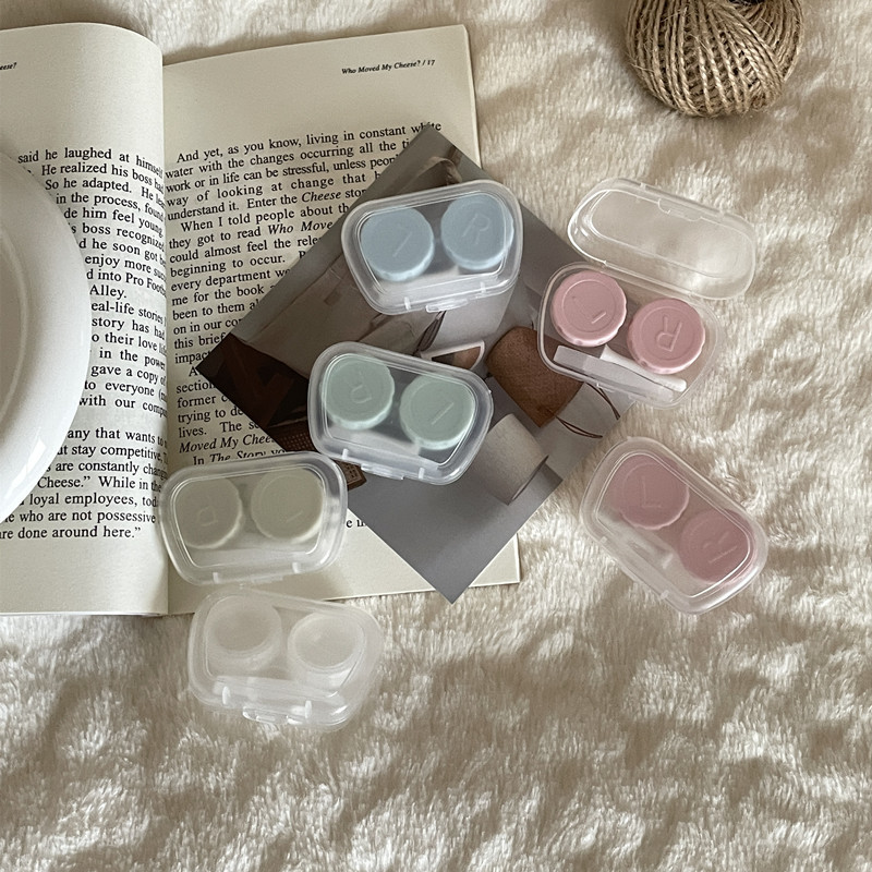 ins Fish-like Simple Candy Color Compact Contact Lens Box Companion Box Contact Lens Care Box kj299pp Box