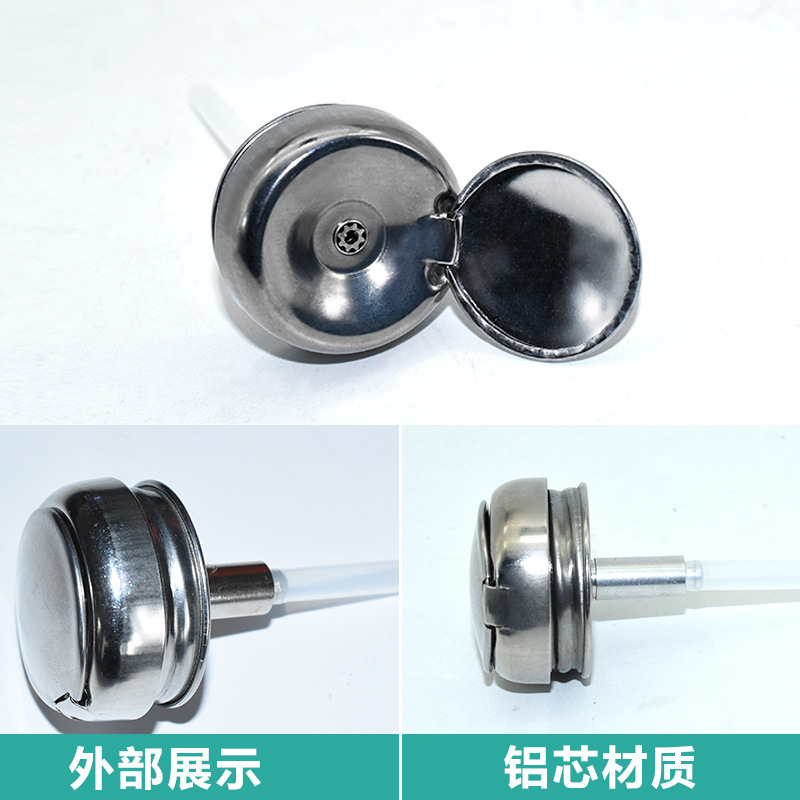 Factory Mushroom Head Anti-Spray Push-Type Aluminum Alcohol Bottle Cap Copper Plastic Bottle Solvent Bottle Anti-Splash Stainless Steel Bottle Cap