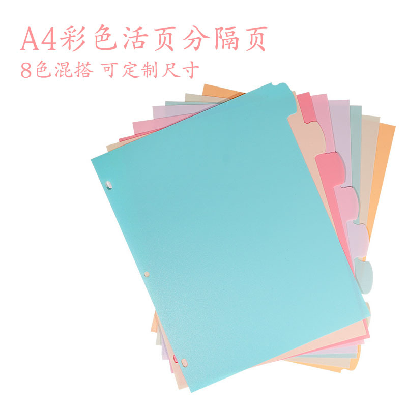 Кросс-бордерные страницы для разделителей A4, водонепроницаемые