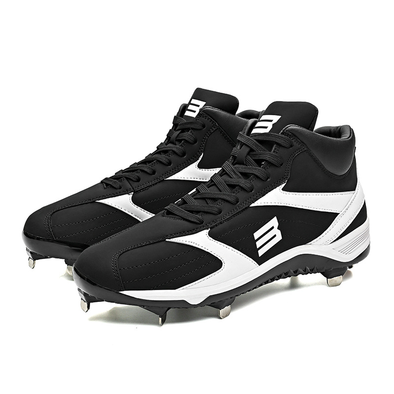 Baseball Shoes for Men and Women, Professional Sports Shoes for Cross-Border Non-Slip Steel Spikes, Hard-Soled Rubber Running Training Softball Shoes