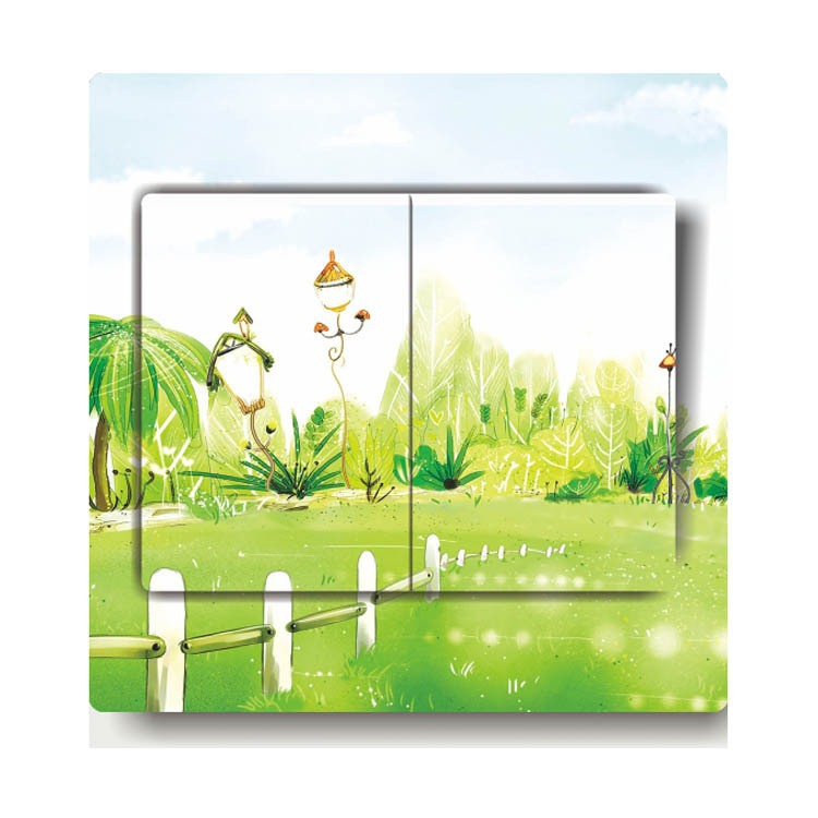 Cartoon Nordic Literary Illustration Animal DIY Switch Cat Wedding Switch Sticker Refurbished Decorative Sticker Insert Sticker