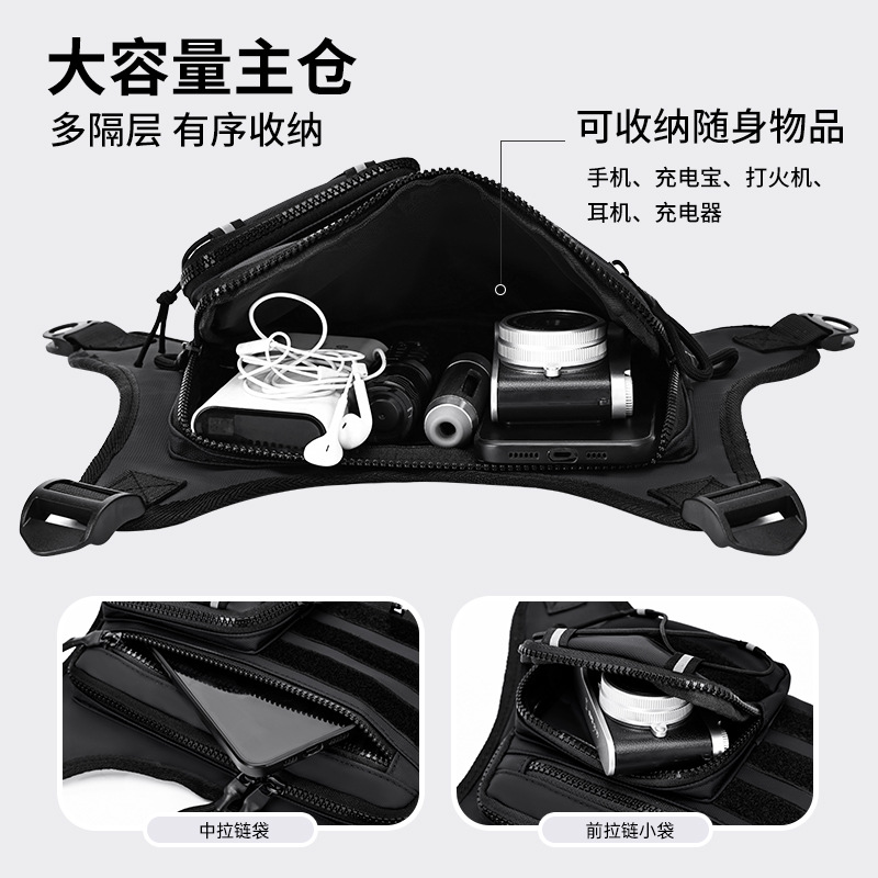 Cross-Border New Outdoor Tactical Sports Breathable Vest Outdoor Running and Mountaineering Multi-Pocket Vest Backpack