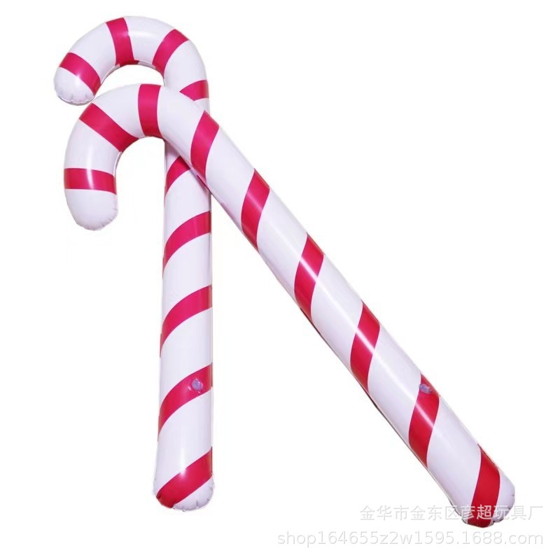 Cross-Border Pvc Inflatable Christmas Crutches Inflatable Toys Christmas Event Atmosphere Decoration Props Christmas Gifts