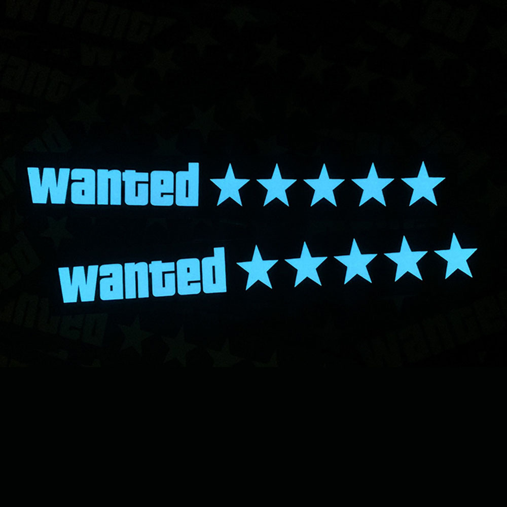 Luminous Car Stickers, Popular Export Car Stickers, Five-Star Inkjet Colorful Car Stickers, Rear Window Glass Personalized Creative Car Stickers Led