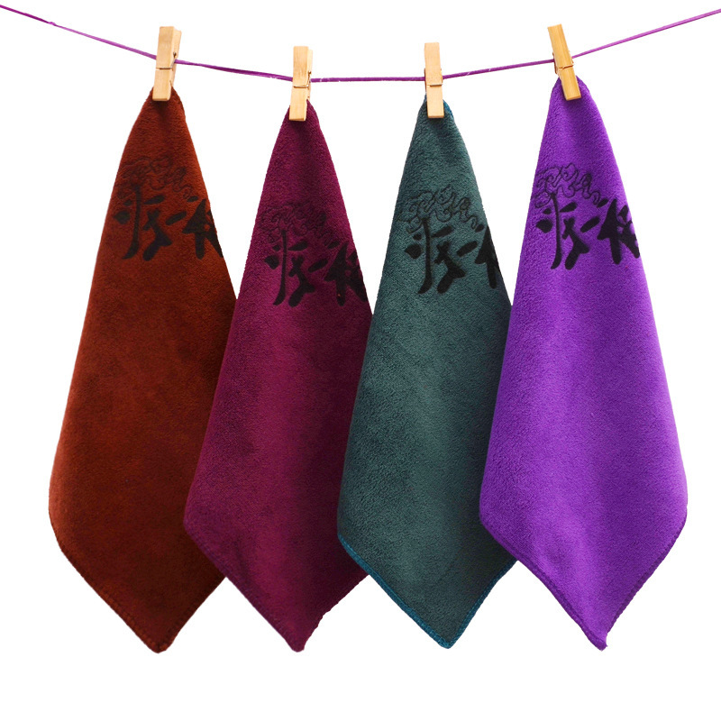 Производитель микрофибровое утолщенное чайное полотенце впитывающее не линяющее маленькое квадратное полотенце с возможностью индивидуального логотипа