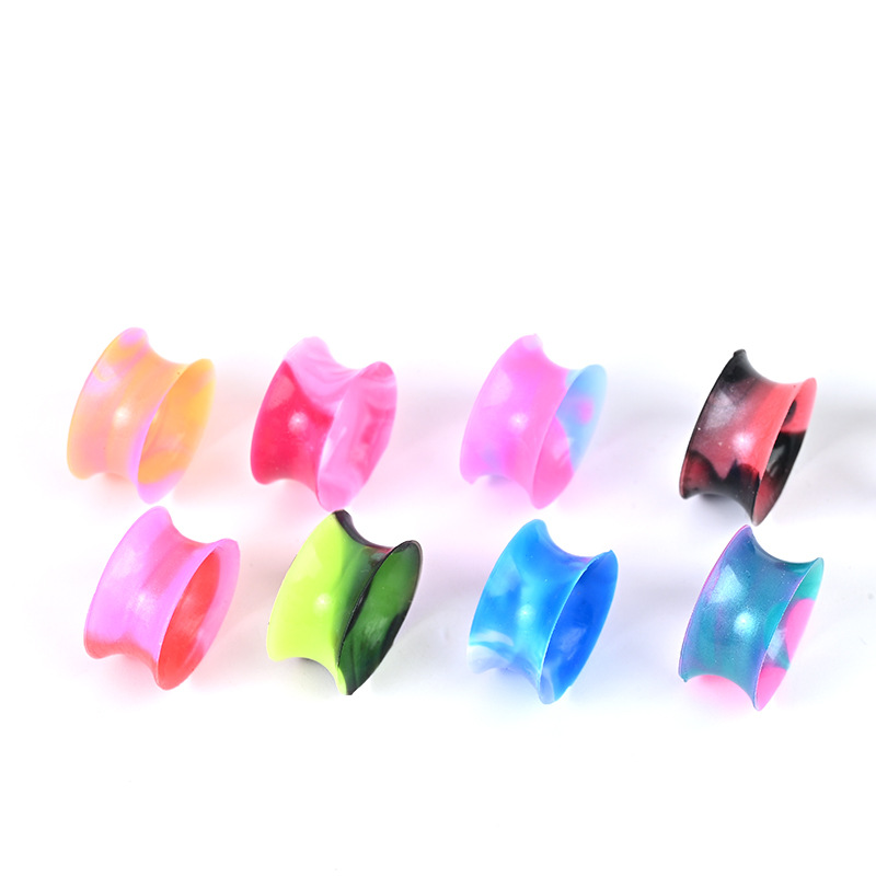 Cyberpunk style auricle round hollow puncture jewelry silicone simple fashion personality trend ear expansion