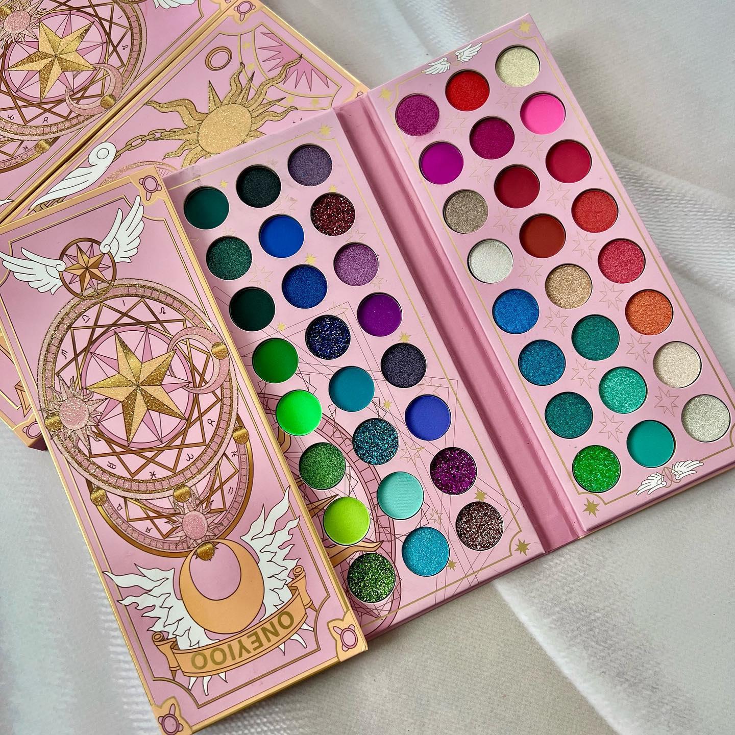 Foreign Trade Cross-Border Cartoon Pattern 96-Color Eyeshadow Palette Pearlescent Matte Sequin Eyeshadow Makeup Palette Only for Export Processing