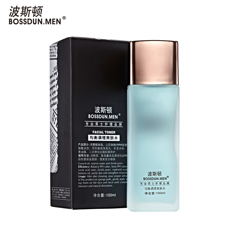 Boston Men's Balancing Toner 100ml Moisturizing and Hydrating Men's Toner Wholesale Refreshing and Oil Control