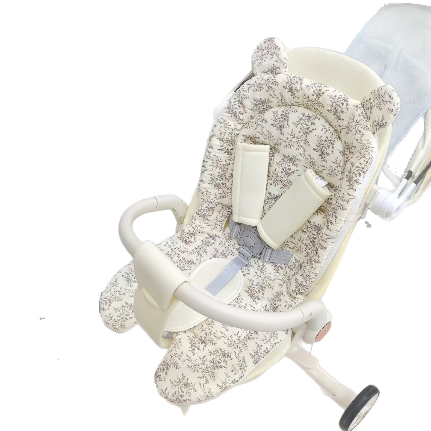 New Baby Stroller Seat Cushion, Stroller Pad for Walking Babies, Spring, Autumn, and Summer Gauze 3D Mesh Baby Dining Chair Cotton Cushion