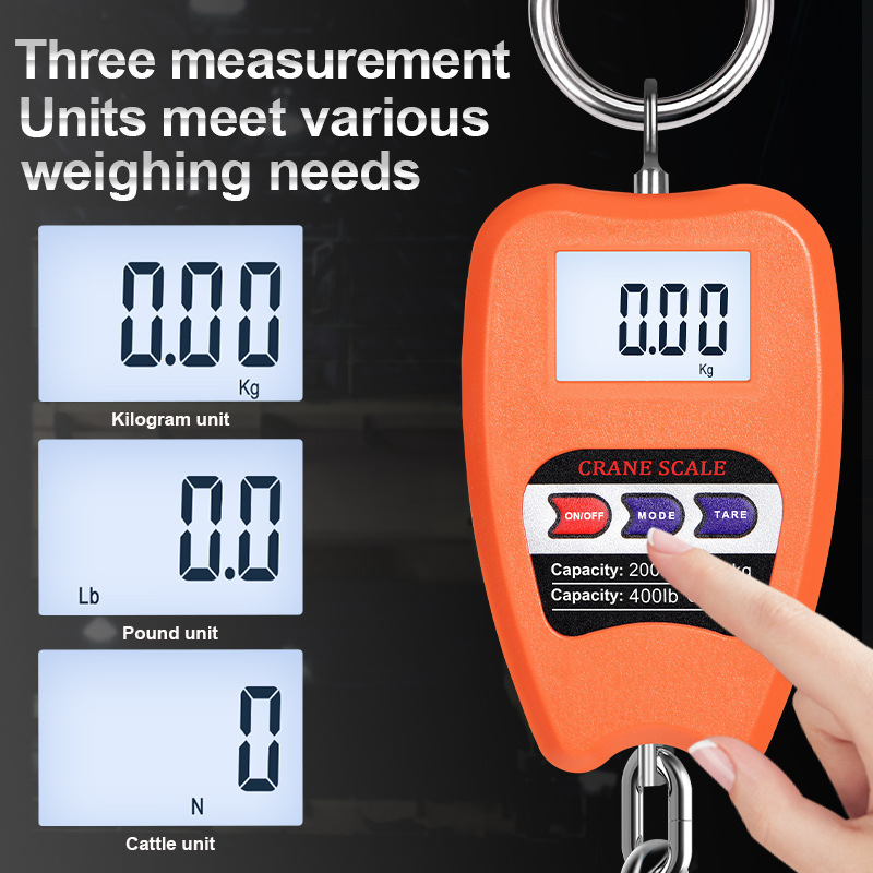 200kg Portable Scale Digital Scale Crane Hook Scale Portable Digital Scale Luggage Scale Hook Scale Hook Scale