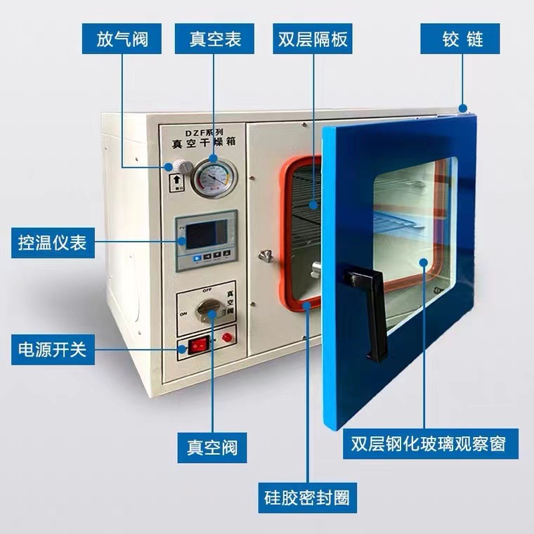 Electric Thermostatic Vacuum Drying Oven Laboratory Exhaust Dryer Dryer Vacuum Oven Oven Dzf-6020