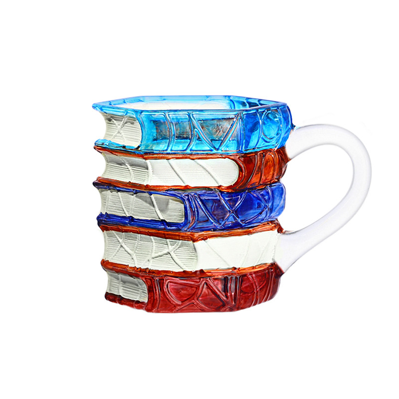 Painted Book Mug Artificial Hand-Painted Book Coffee Cup Cross-Border Hot-Selling 3D Mechanism Book Novelty Mug
