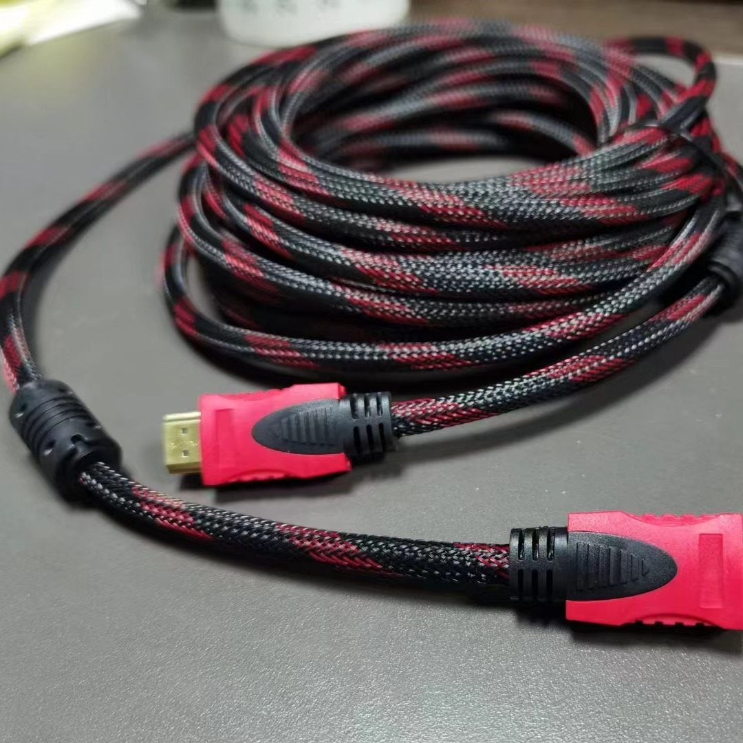 Manufacturer's Ready Stock 14+1 HDMI Red and Black Network High-Definition Data Cable Neutral Computer Tv Cable 1080P60Hz