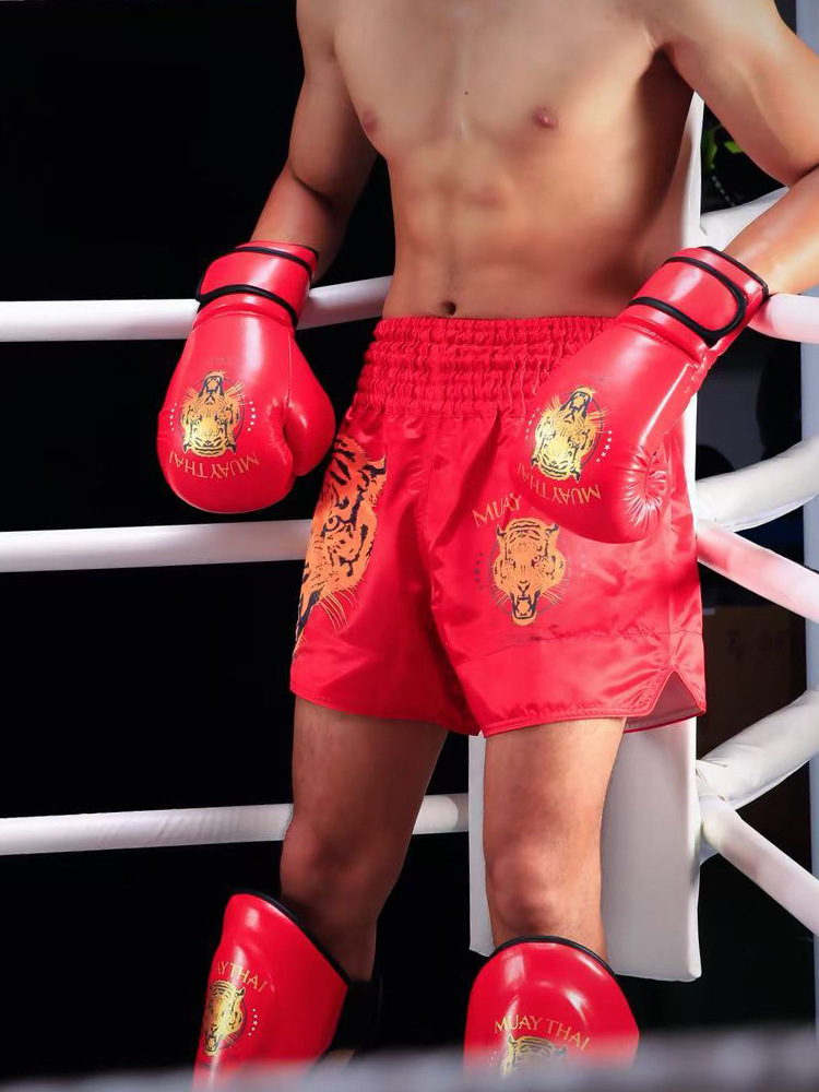 mma fighting shorts tiger head muay thai pants wushu sanda fighting light and breathable boxing gym can be marked
