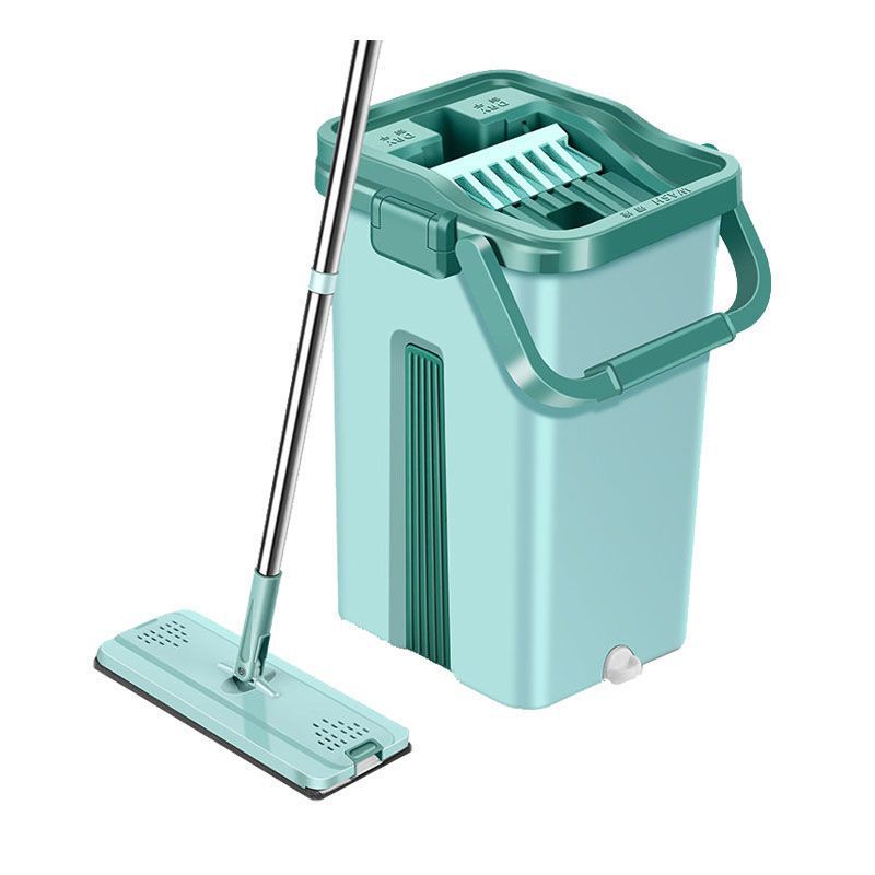 Scratch-Free Mop for Home Use, Hands-Free Flat Mop for Lazy People, Dual-Use for Dry and Wet Cleaning