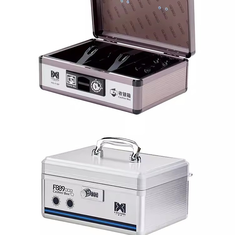 Cash Box, Cashier Box, Portable Gold Library, Money Box, Rich Large, Medium and Small Financial Cash Box, Hand-Held Banknote Box