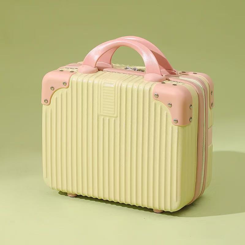 Vintage Suitcase 14 inch Cosmetic Case Small Suitcase Mini Accompanying Gift Small Lightweight Password Box Travel Case