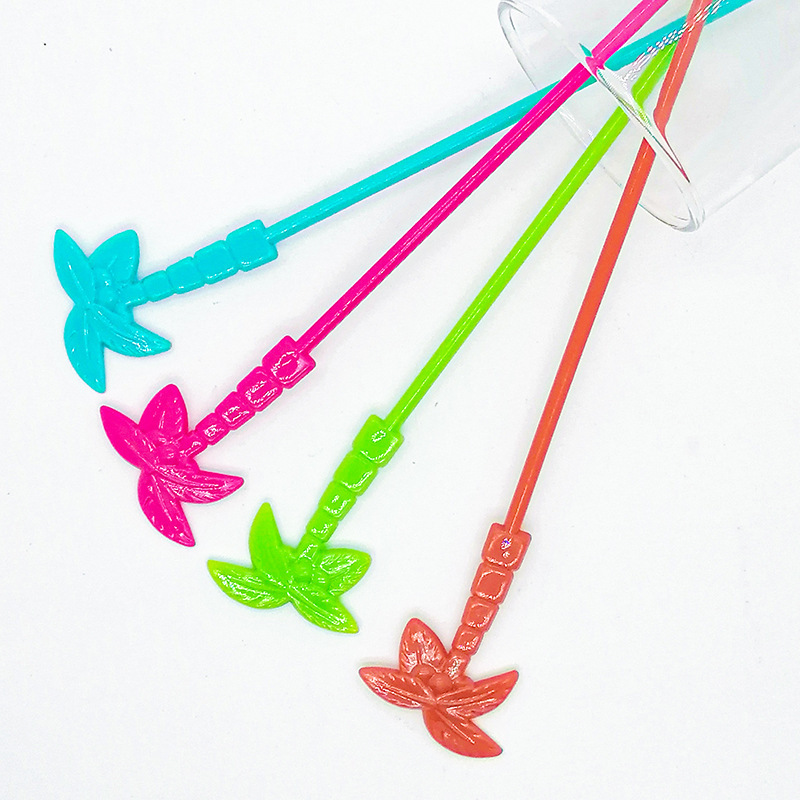 Coconut Tree Shape Decoration Supplies Birthday Party Decoration Bartending Stick Bar KTV Stirring Stick Party Supplies