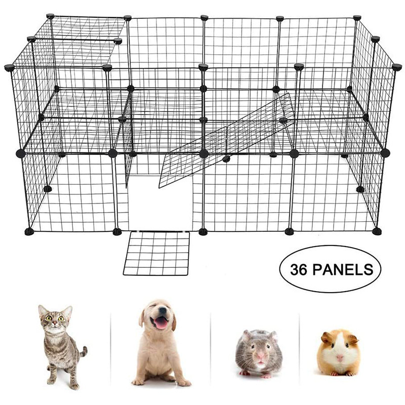 Cat Cage Villa Wire Mesh Cage Assembly Iron Mesh Storage Rack Iron Mesh Pet Fence Puppy Cage