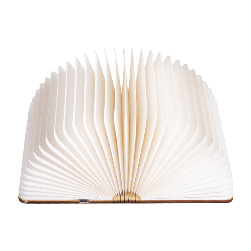 Wooden Three-Color Creative Folding Book Lamp Led Atmosphere Light Chinese Valentine's Day Gift Company Celebration Night Light