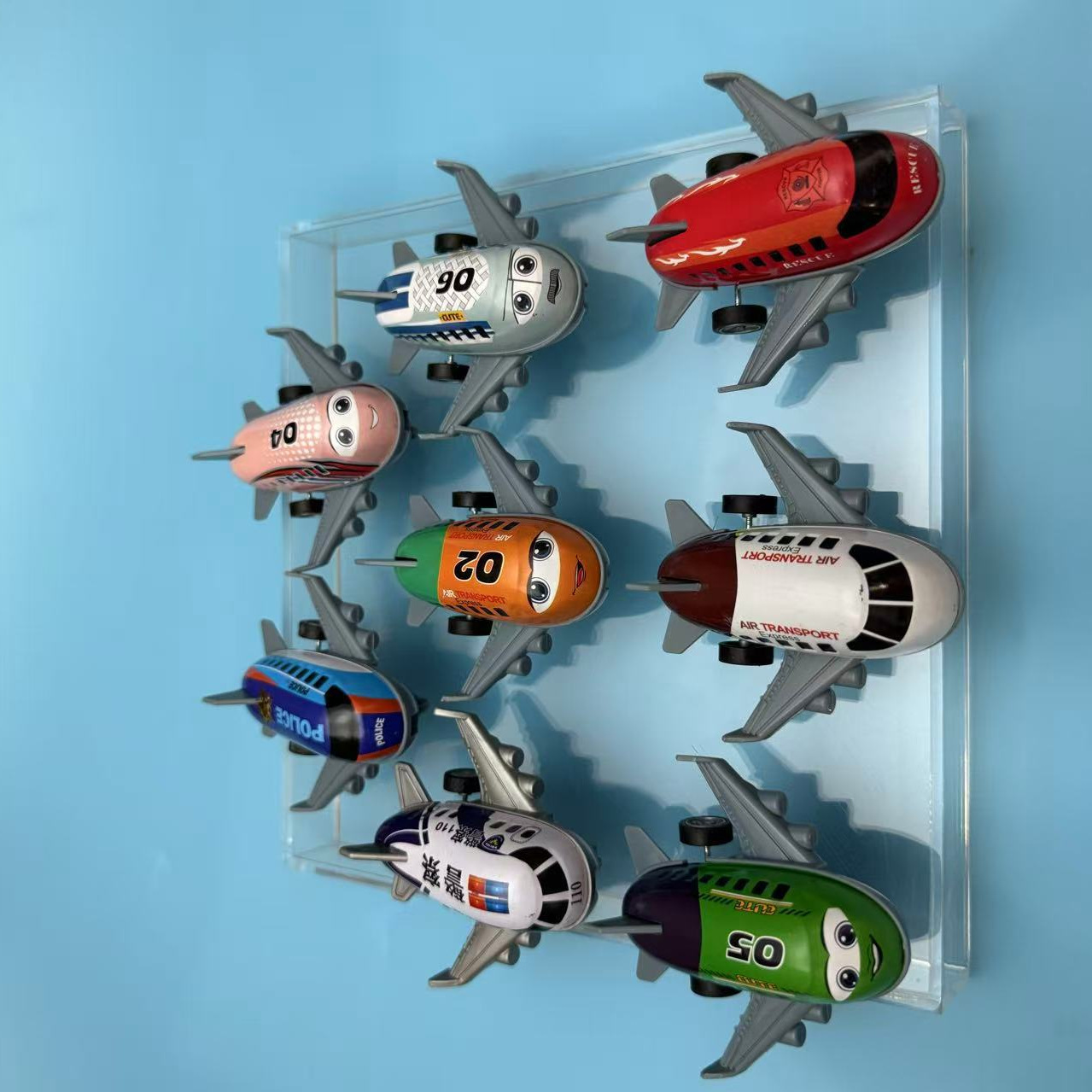 Spot Simulation Toy Model Pull-Back Airplane Mini Alloy Metal Tin Passenger Plane Kindergarten Primary School Student Gift