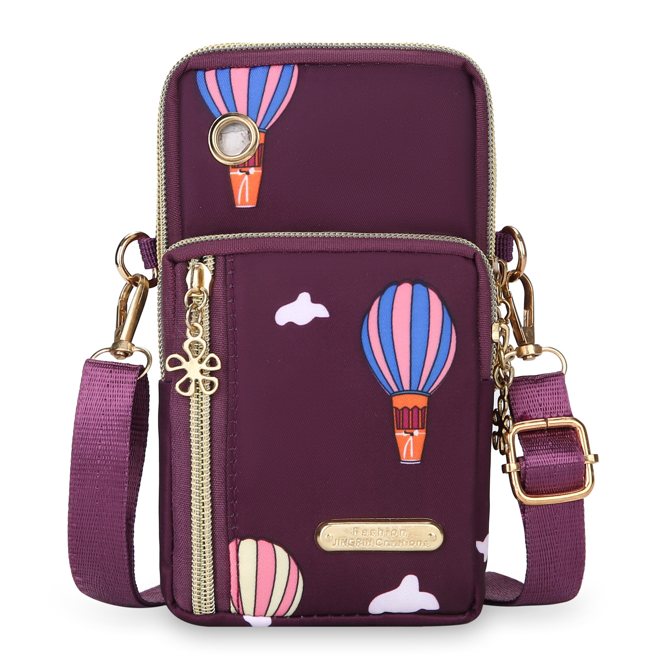 Cross-Body New Style Printed Women's Mini Coin Purse Small Square Bag Middle-Aged Mother's Bag Elderly Single Shoulder Cross-Body Bag