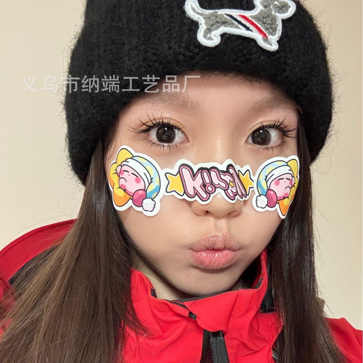 Personalized Cute Cartoon Face Stickers, Anti-Freeze Stickers, Ski Face Stickers, Korean Golf Face Stickers