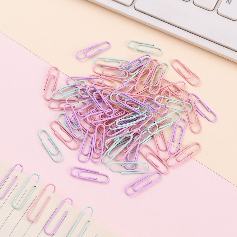 Creative cartoon bookmark color paper clip nickel plated paper clip paper clip material fixed pin decoration 50mm