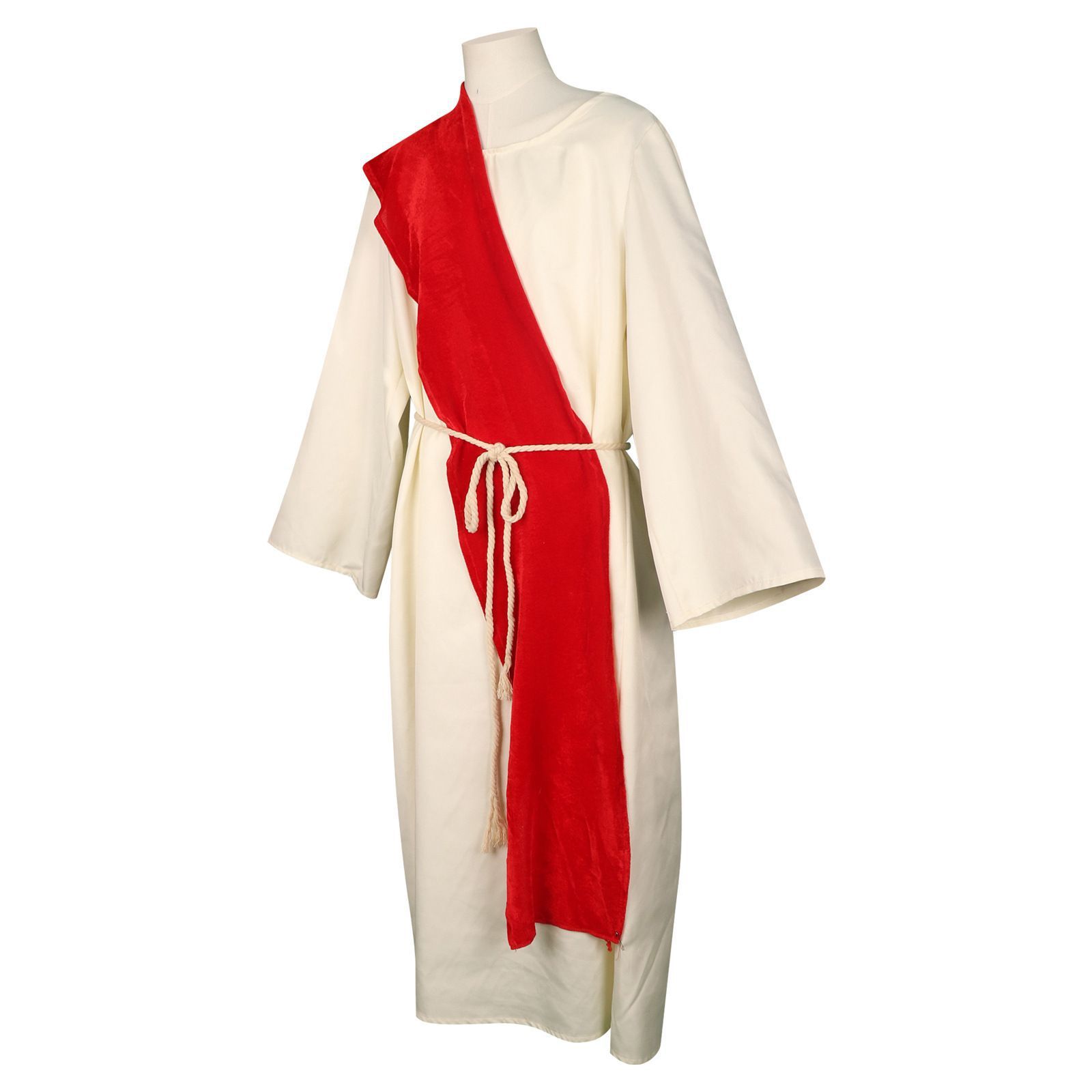 Medieval Monk Clothing Religious Clothing Jesus Cos Clothing Suit Ready-Made Loose Robe Red Shawl