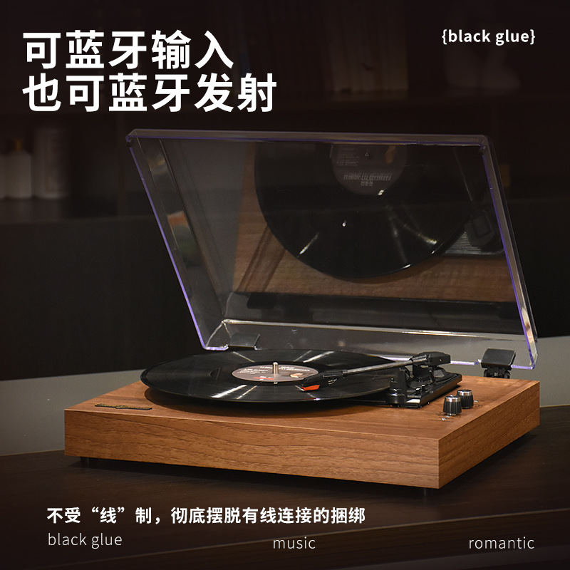 Cross-Border Vinyl Record Player European-Style Home Gramophone Built-In Speaker Speaker Retro Wooden Record Player Lp