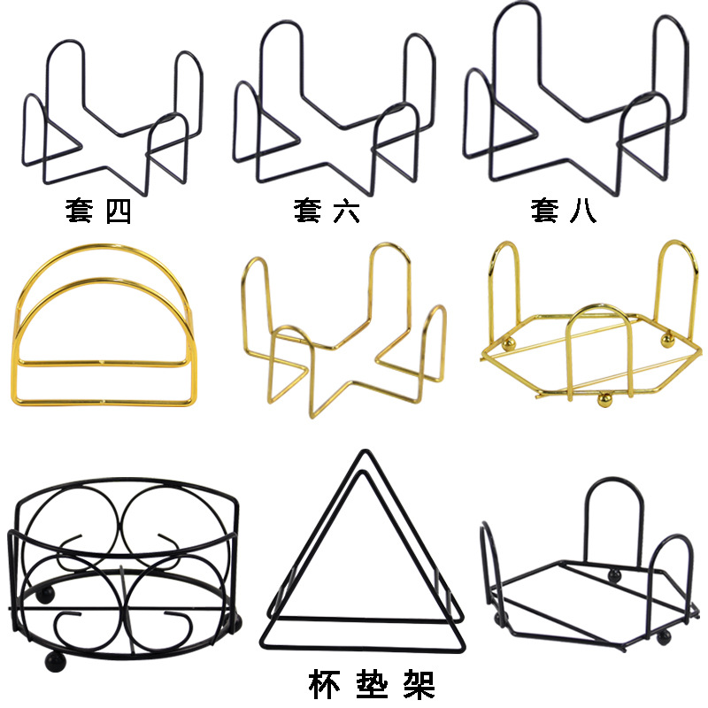 Стойка для хранения подставок 6 предметов, керамика, 8 подставок из железа, основание и крепление из железа, производитель Supplies Co.