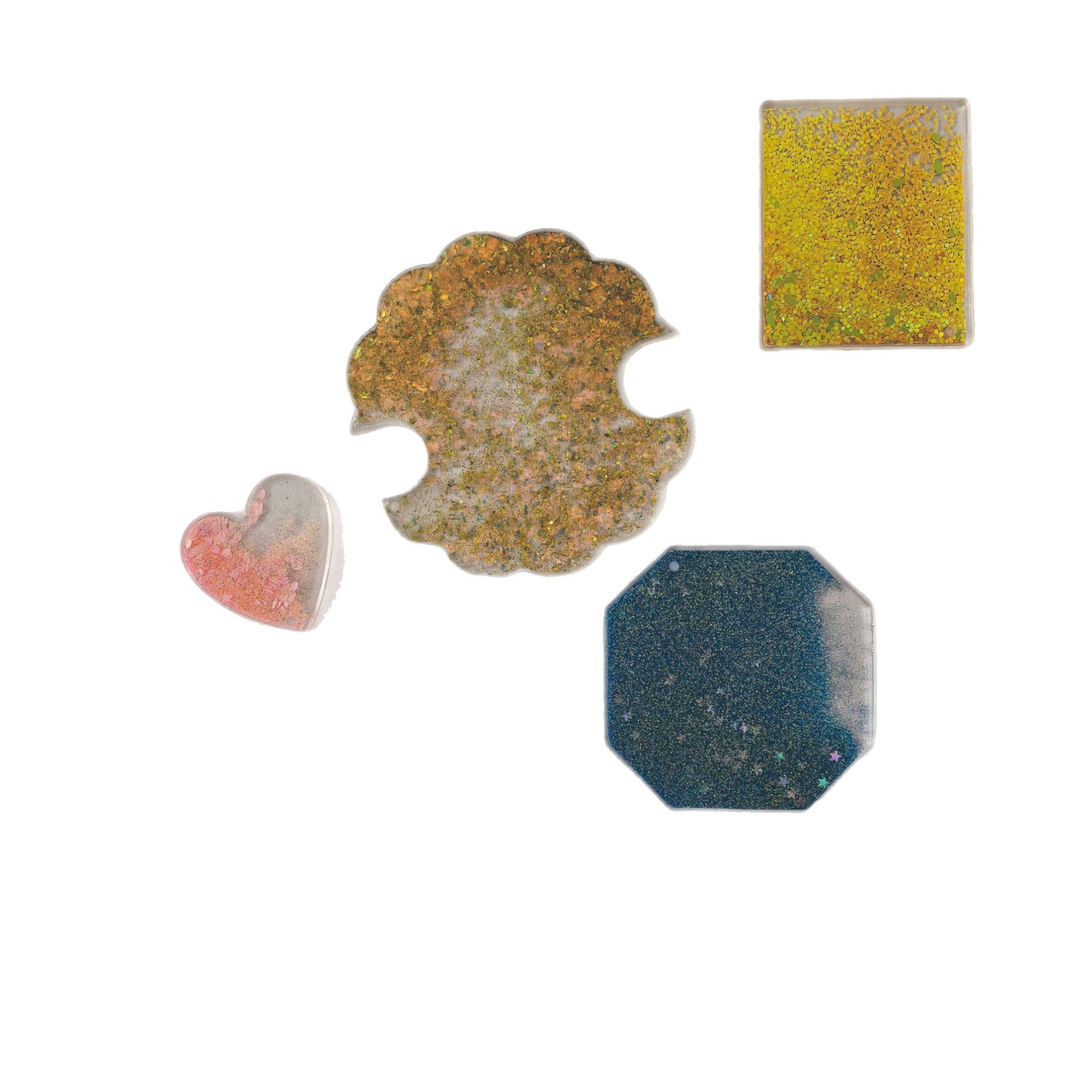 Acrylic Quicksand Embryo Acrylic Quicksand Box Special-Shaped Metal Refrigerator Magnet Quicksand Embedded Quicksand