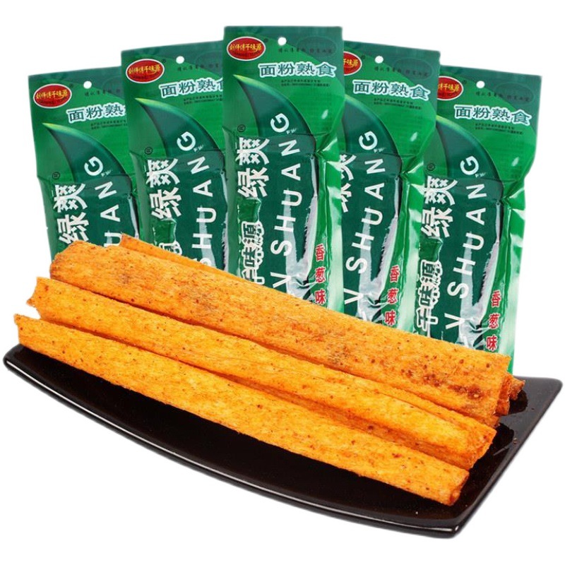 Qianweiyuan green cool spicy strips sweet spicy gluten post-90s childhood nostalgic campus spicy sticks spicy chips spicy strips wholesale snacks