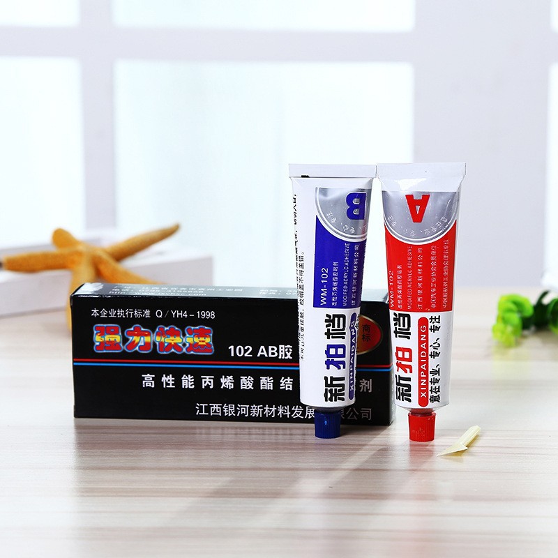 Сильный клей AB на акриловой основе, оптовая продажа, зеленый и красный, высокосильный эпоксидный клей