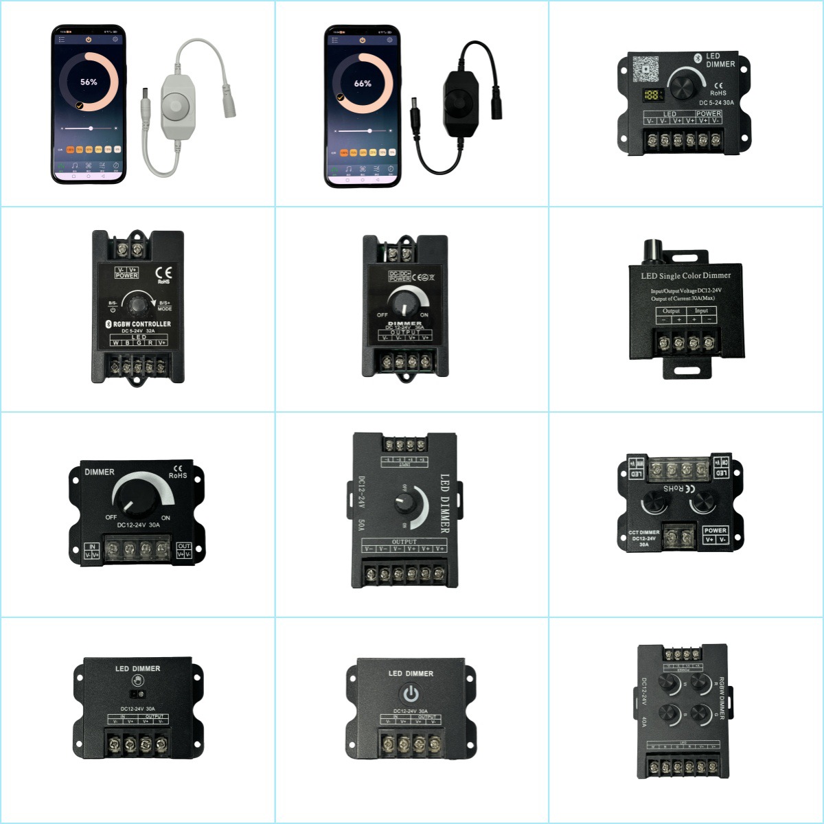 Dc5-24V Infrared Sensor Hand Sweep Blocking Dimmer Switch Led Monochrome Online Knob Dimmer