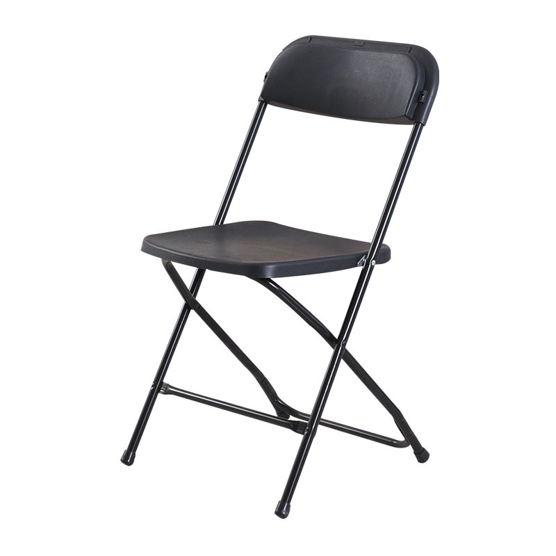 White Plastic Exhibition Folding Chair Backrest Chair Simple Knot Activity Concert Outdoor Rental Celebration Exhibition Chair