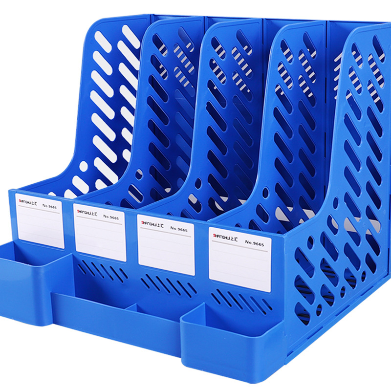 Thickened File Rack Four-Column File Frame Folder Storage Box Office Supplies Special Information Rack Advanced Storage Rack